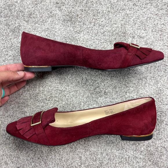 Beautiful Jones New York Suede Maroon Steff Loafer size 9 - Picture 4 of 7